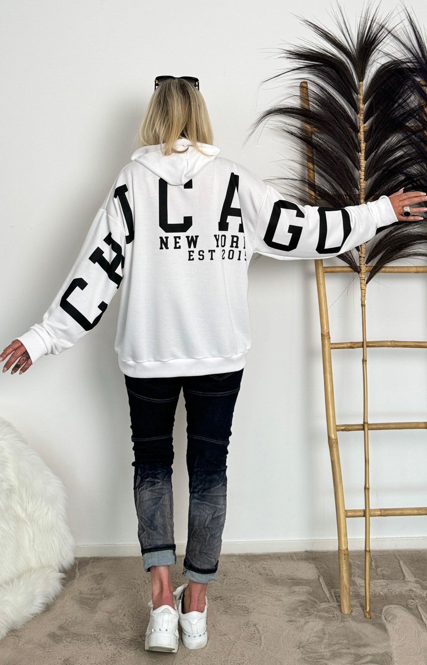 Hoodie "Chicago" - white