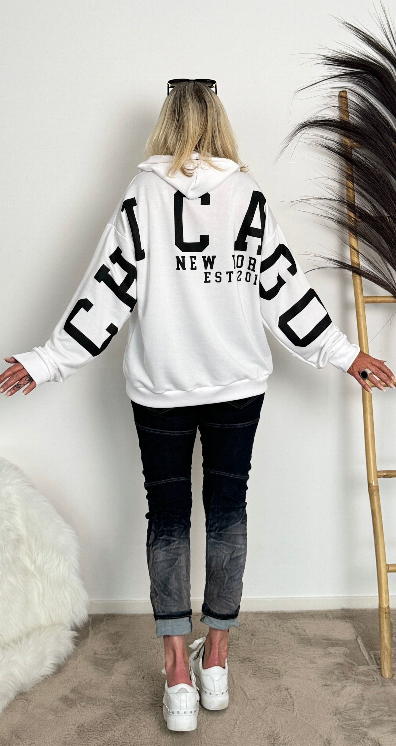 Hoodie "Chicago" - white