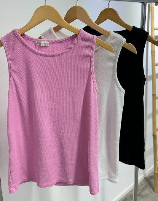 Ripp Tank Top "Celina" - 3 Farben