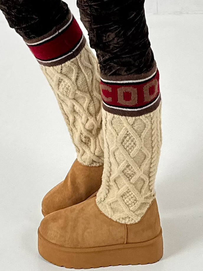 Boots model "Frosty Walk" - camel-beige-multicolored