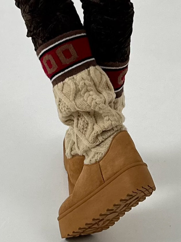 Boots model "Frosty Walk" - camel-beige-multicolored