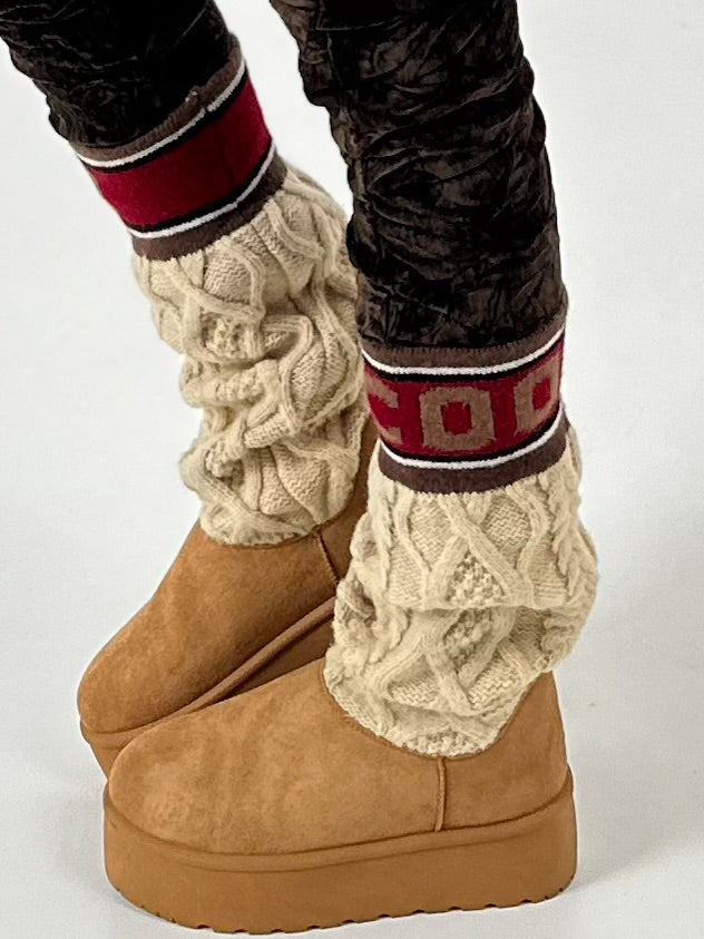 Boots model "Frosty Walk" - camel-beige-multicolored