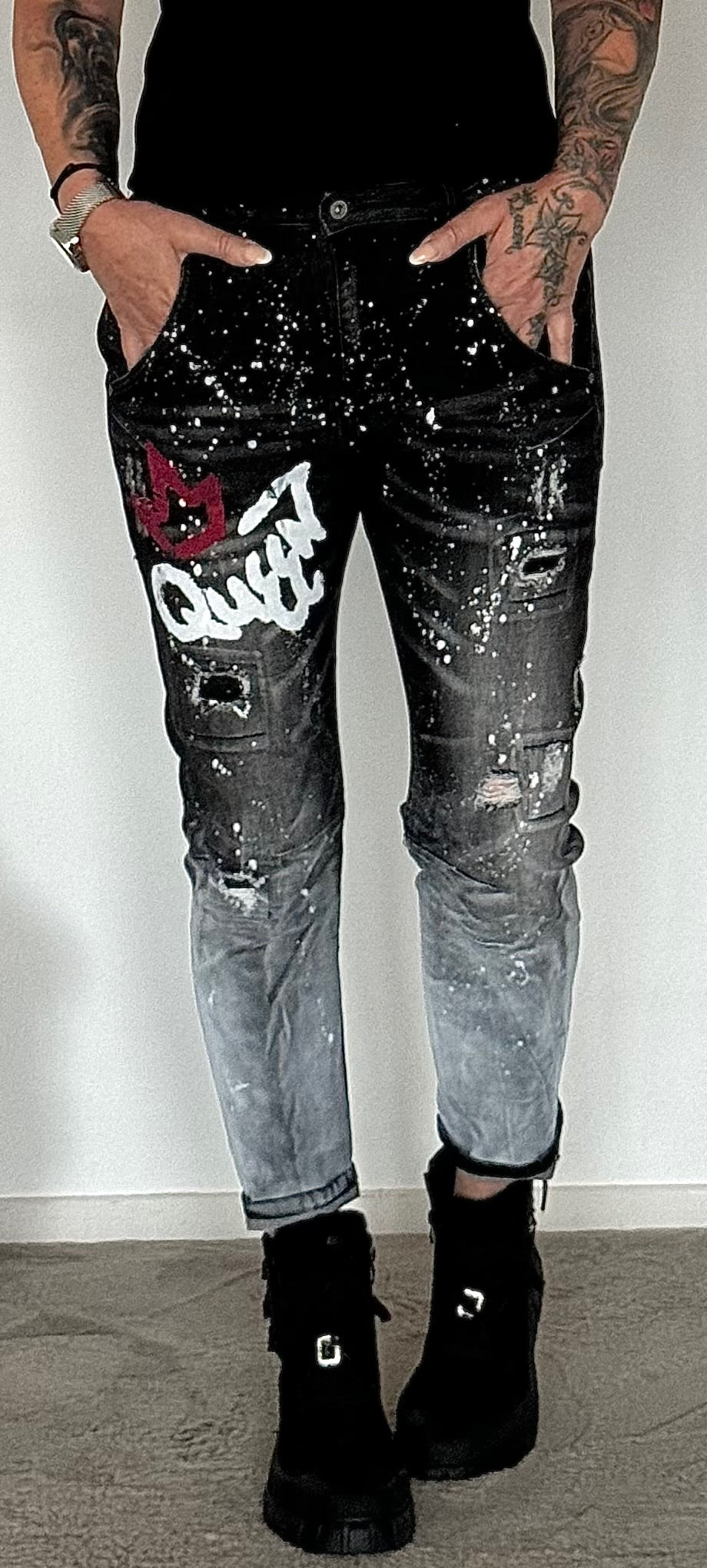 Jeans Hose "Queen" - black