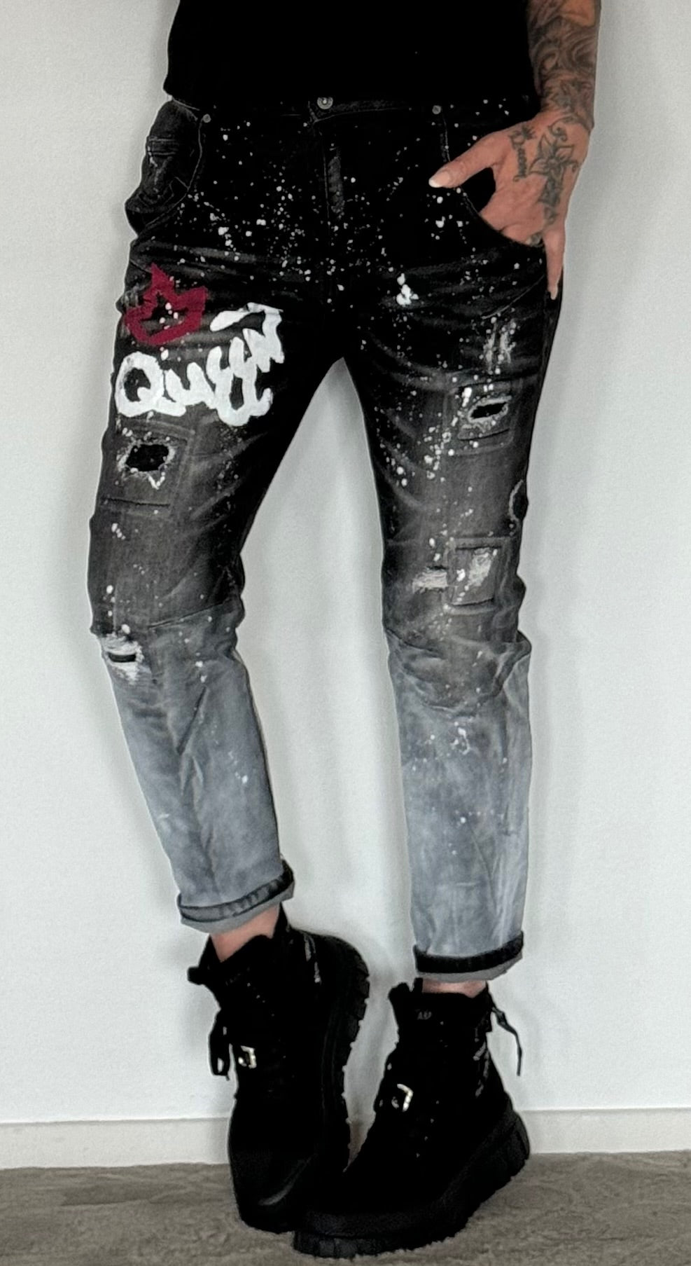 Jeans pants "Queen" - black