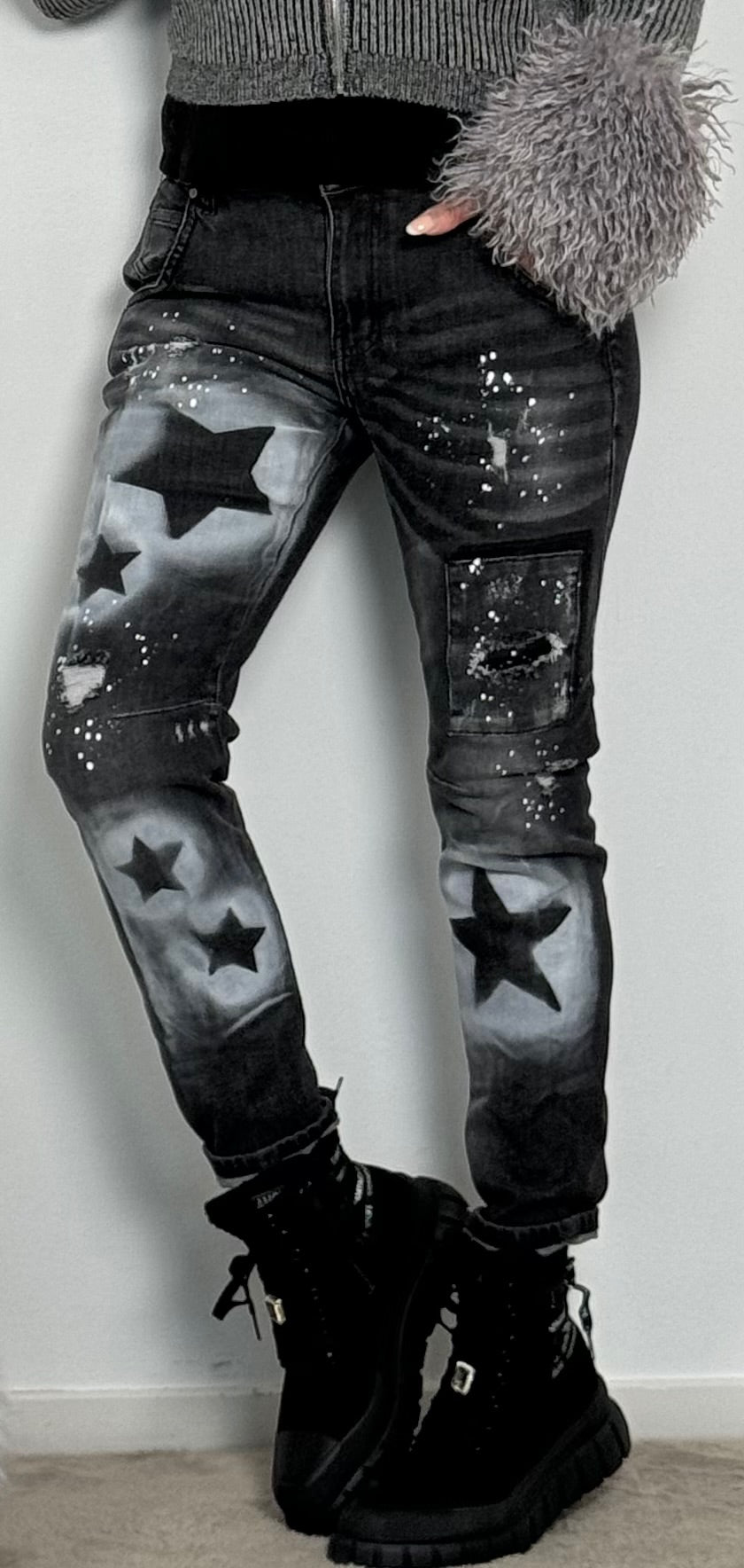 Jeans pants "Star" - black