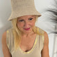 Fisherman's hat with subtle shimmering sequins "Miandra" - beige