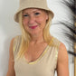 Fisherman's hat with subtle shimmering sequins "Miandra" - beige