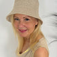 Fisherman's hat with subtle shimmering sequins "Miandra" - beige