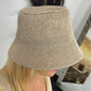 Fisherman's hat with subtle shimmering sequins "Miandra" - beige