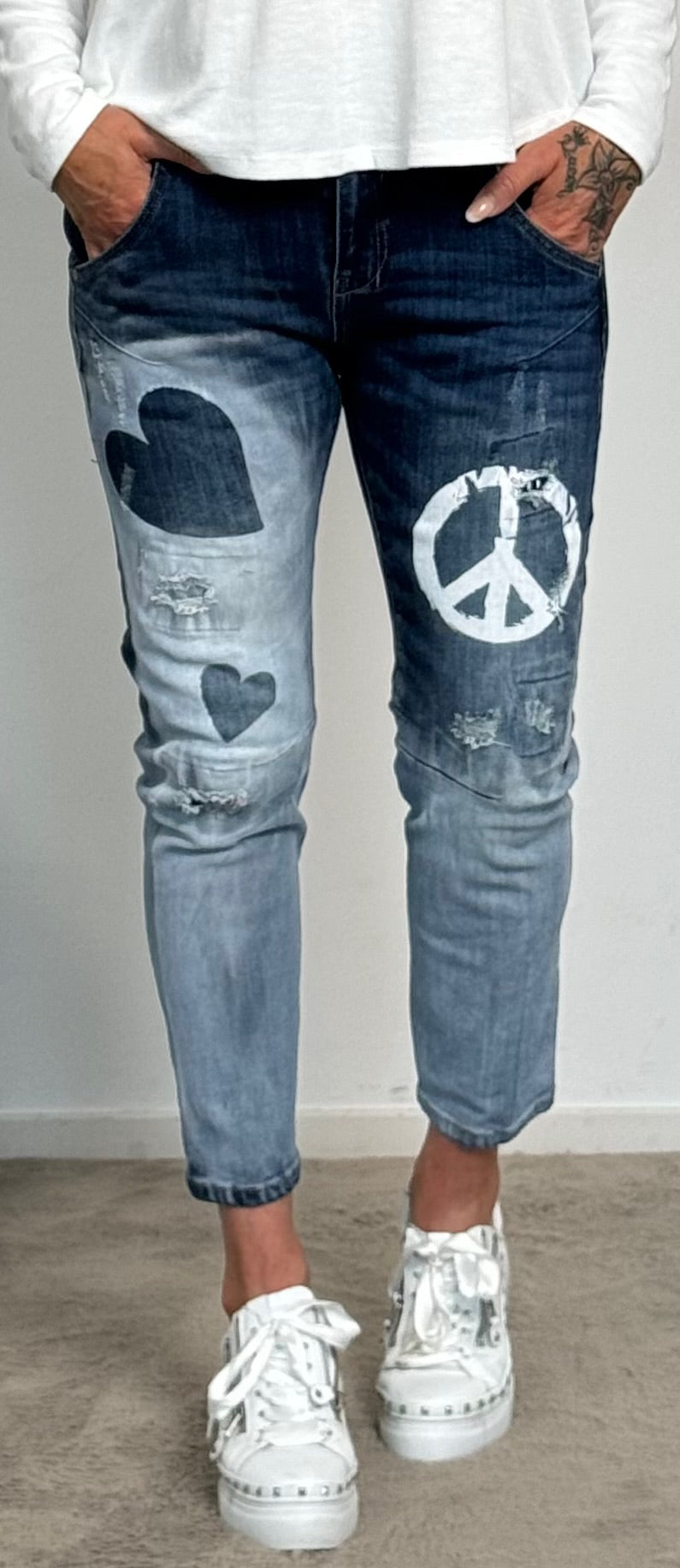 Jeansbroek "Peace" - denim