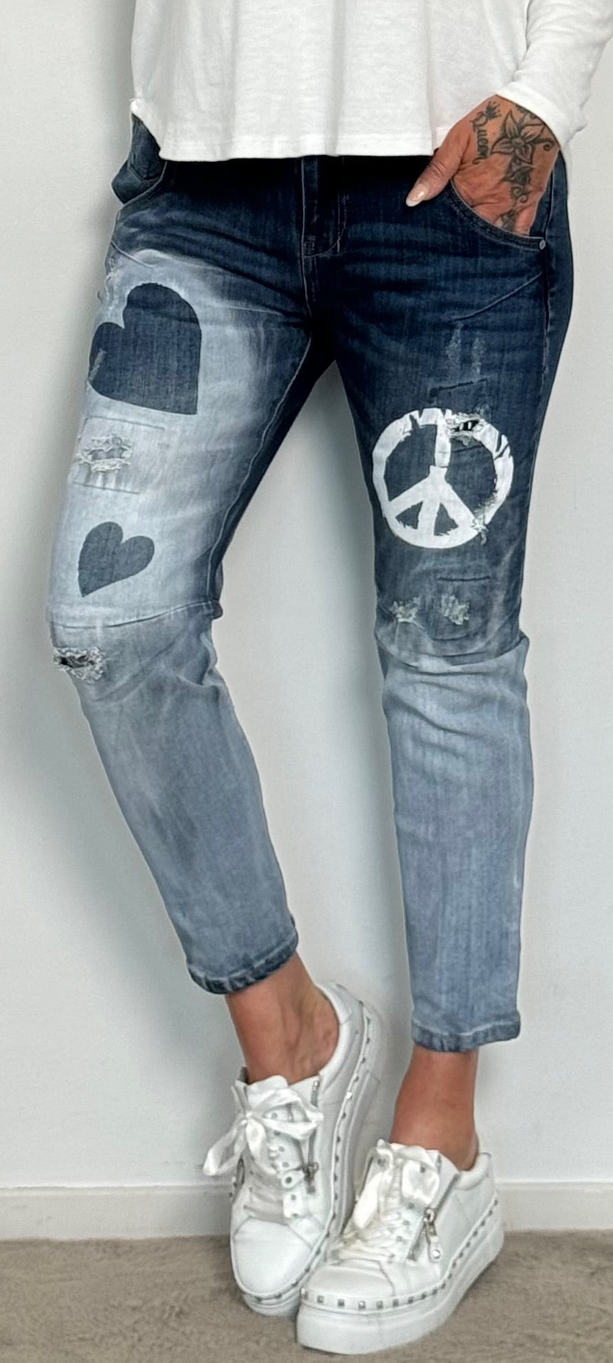 Jeansbroek "Peace" - denim