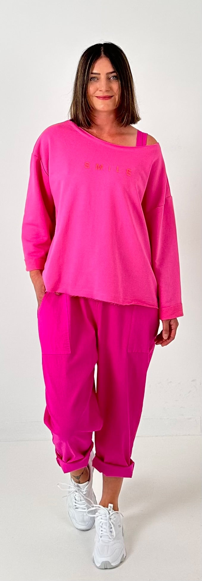 Sweatshirt Modell "Smile" - pink
