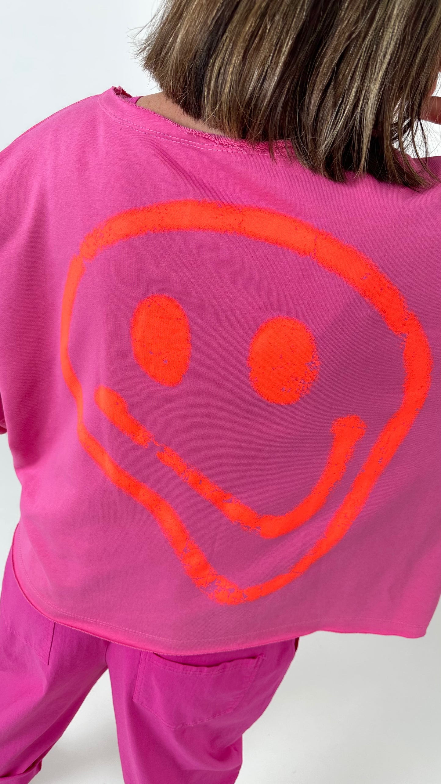 Sweatshirt Modell "Smile" - pink