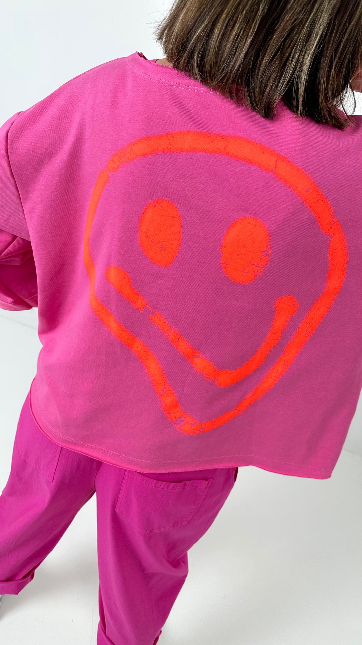 Sweatshirt Modell "Smile" - pink