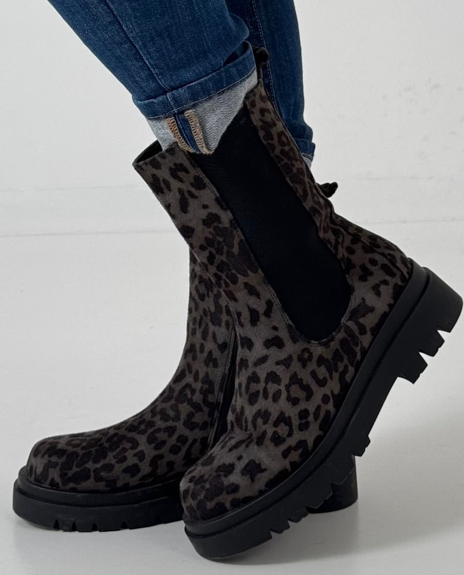 Leo Bootie Modell "Wild Step" anthrazit - leo