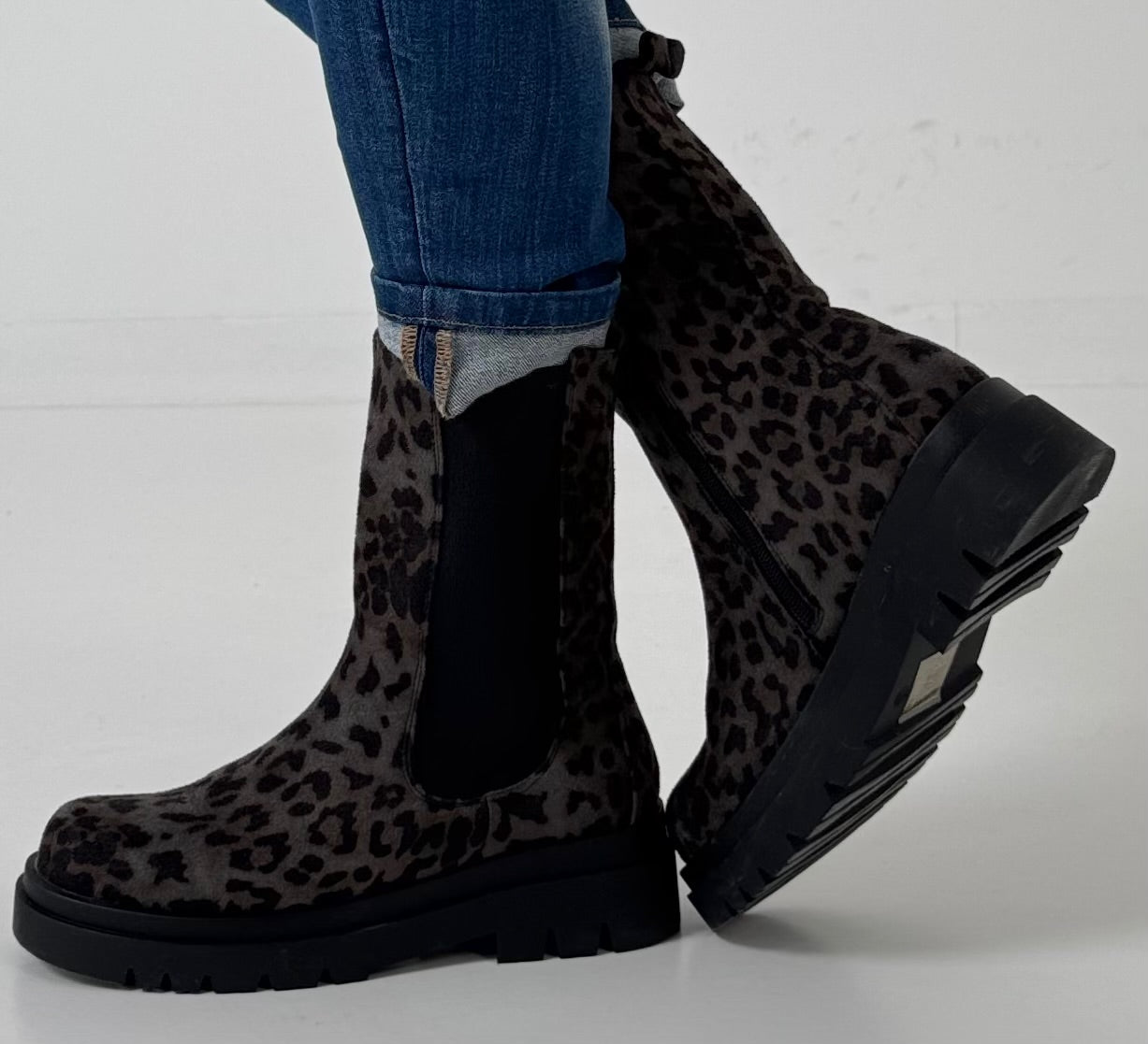 Leo Bootie Modell "Wild Step" anthrazit - leo
