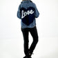 Spijkerjasje model "Stay Love" - denim