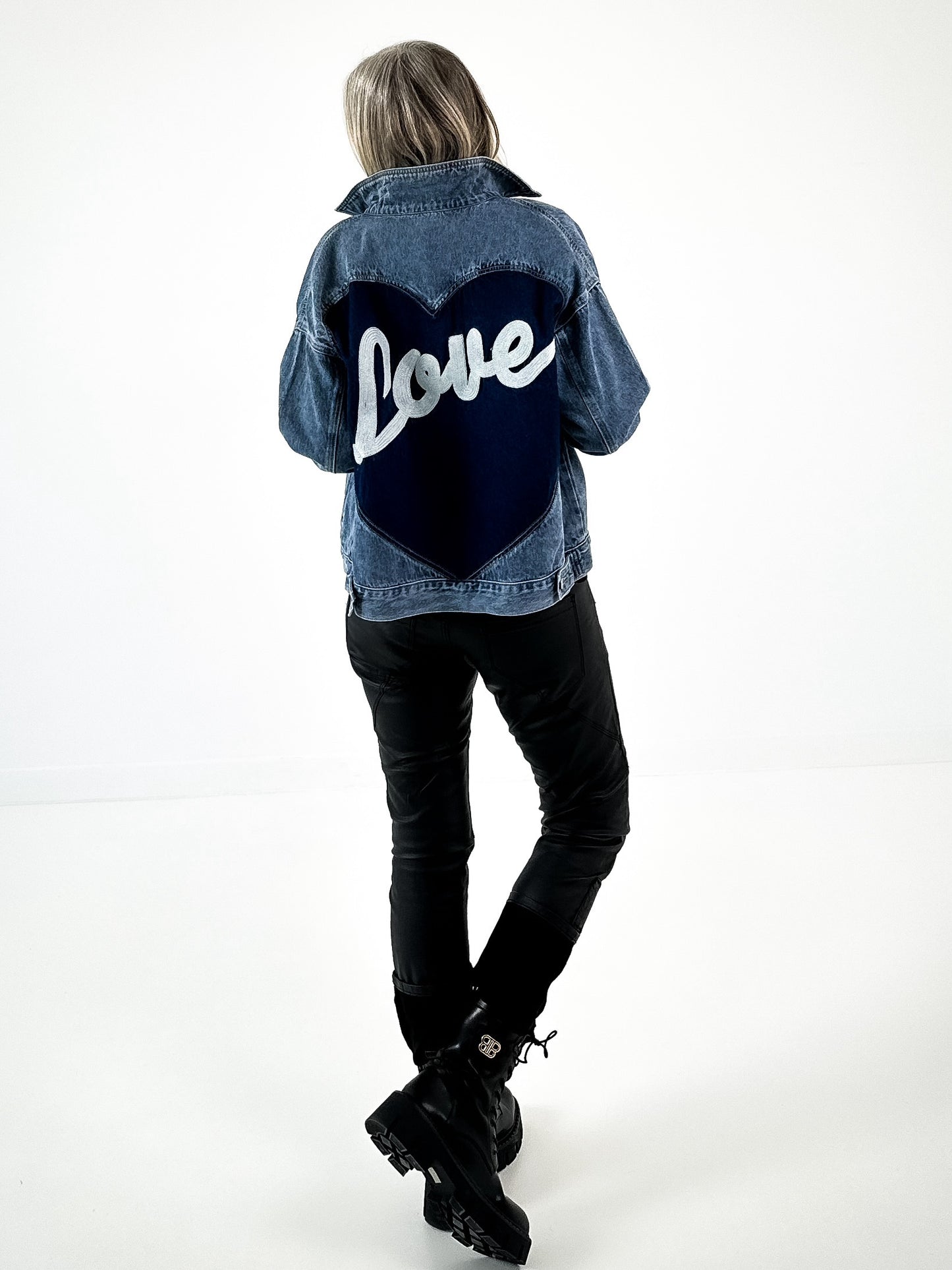 Spijkerjasje model "Stay Love" - denim