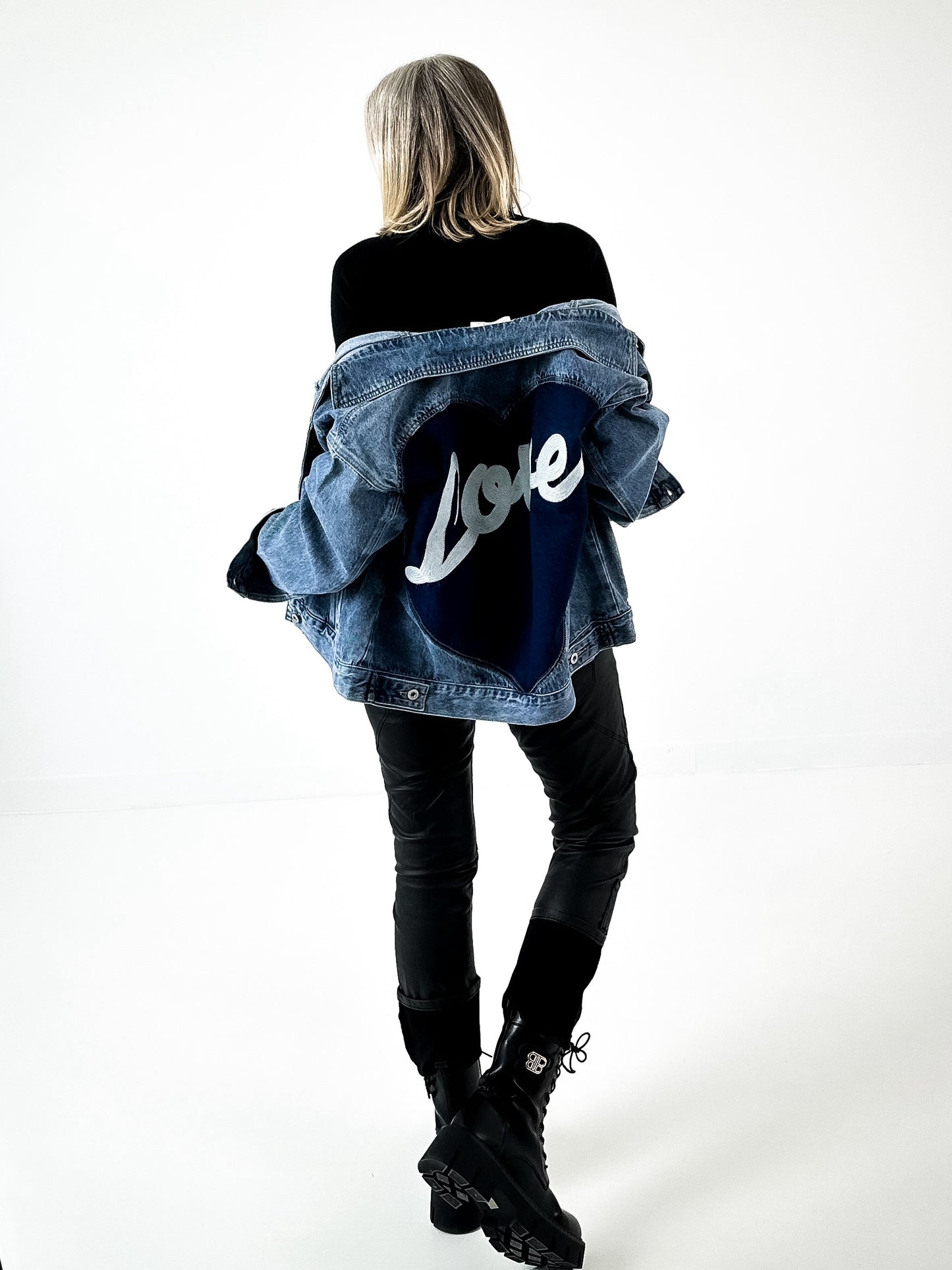 Spijkerjasje model "Stay Love" - denim
