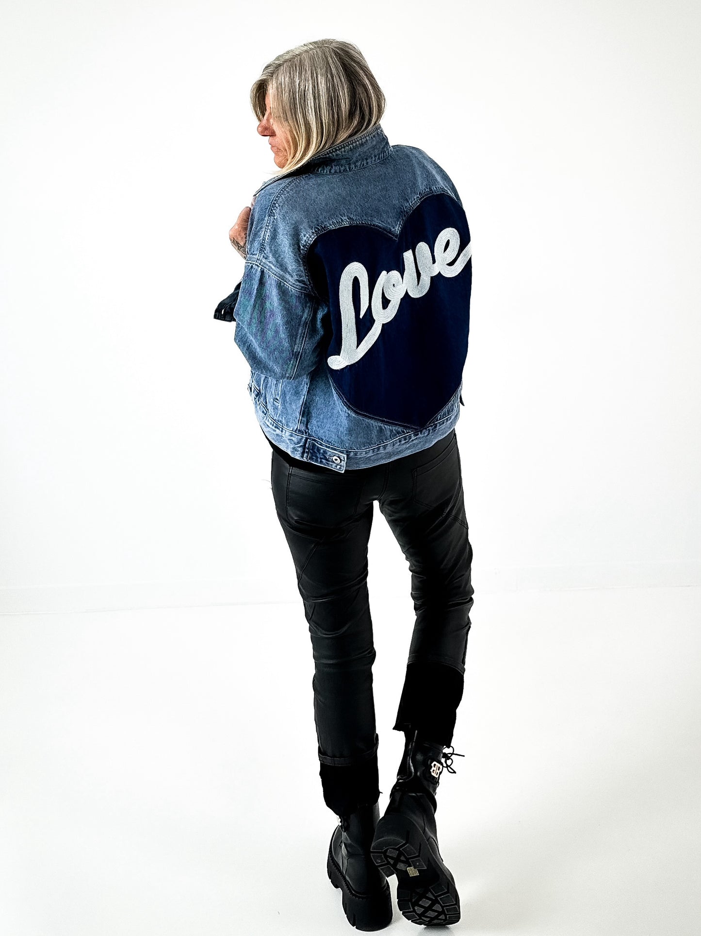 Spijkerjasje model "Stay Love" - denim