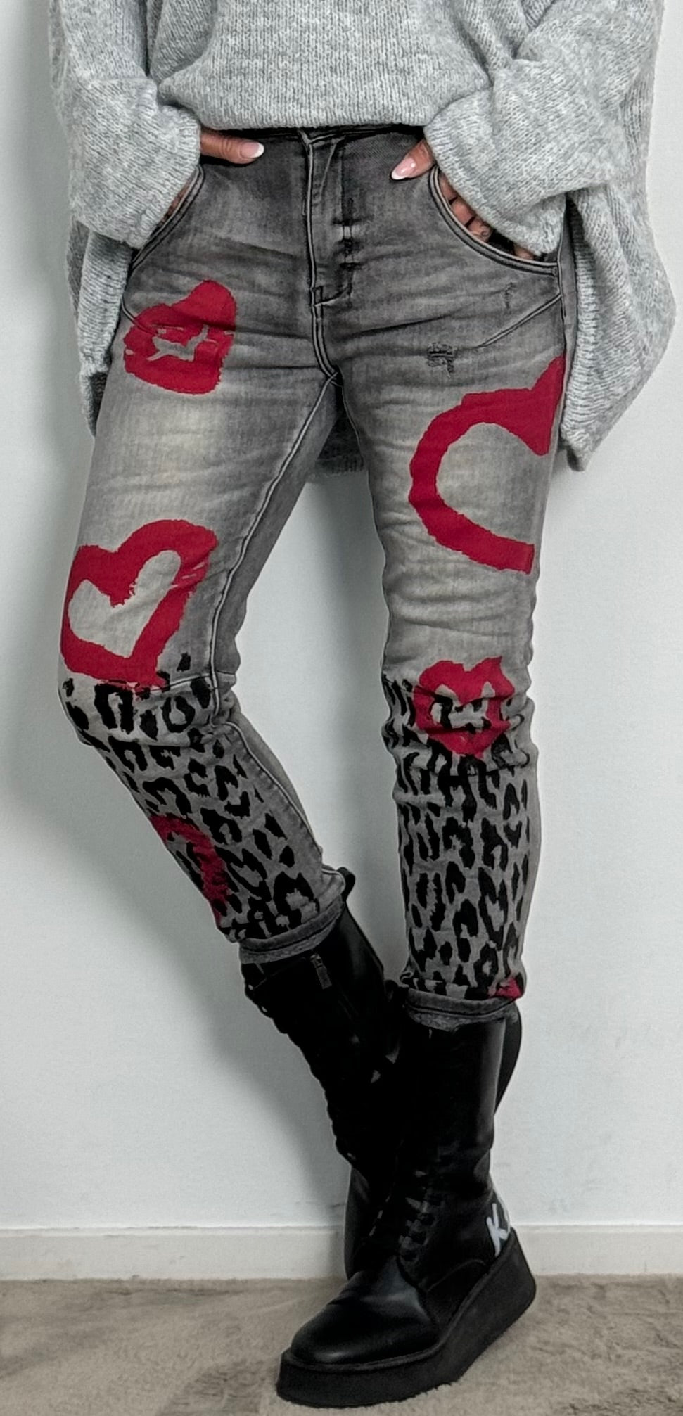 Jeansbroek "Amy" - grijs