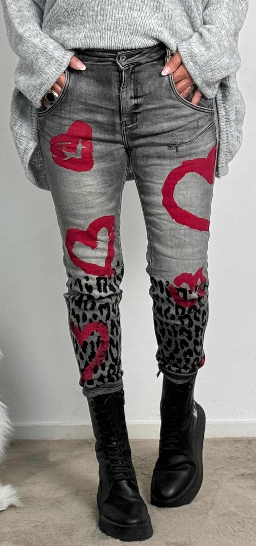 Jeansbroek "Amy" - grijs