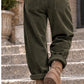 Cordhose mit großen Taschen und Gürtel - oliv ( lieferbar va. ab 03.11.26)