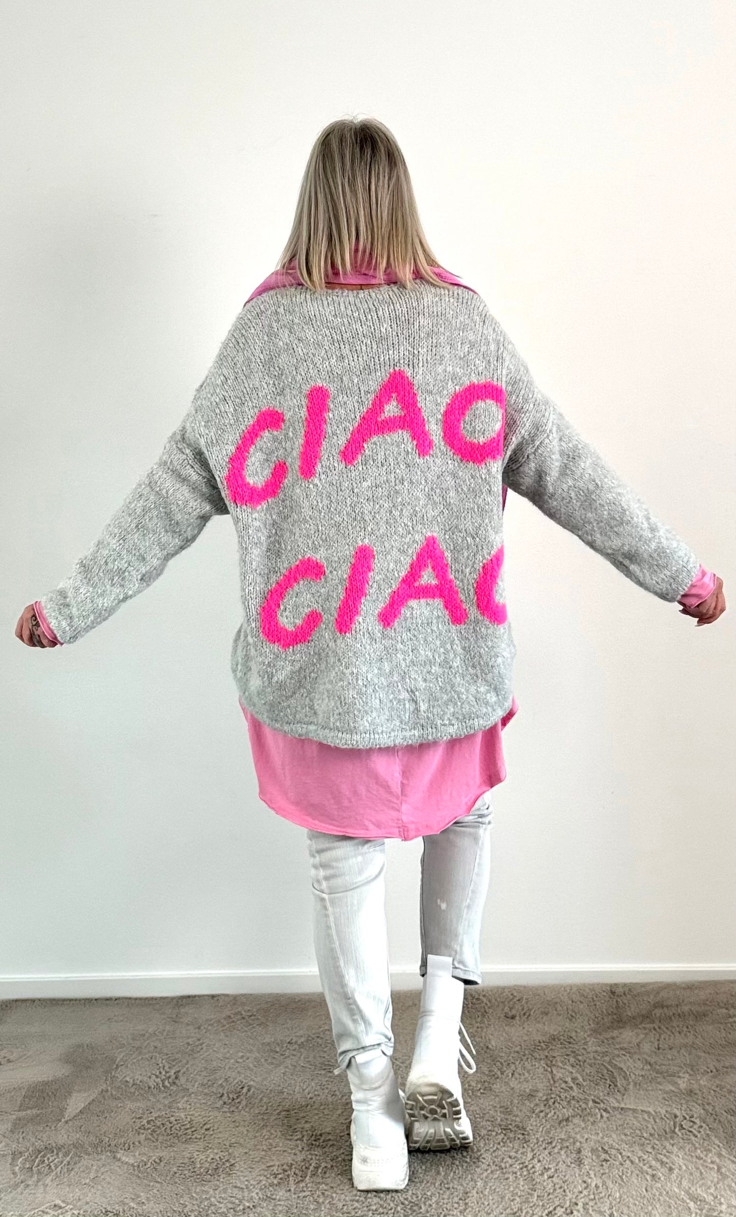 Pullover Modell "Ciao" - grau