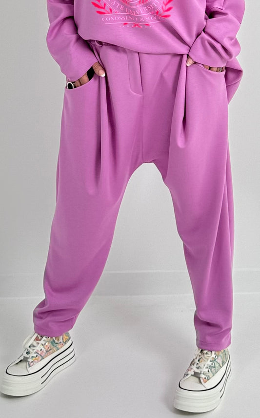 Baggy pants model "Stay" - candy pink