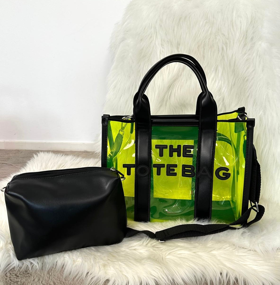 Bag in Bag tas "Whitney" - neongeel