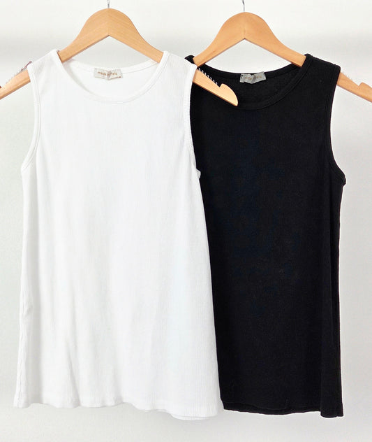 Ripp Tank Top Modell "Pure Line" - 2 Farben